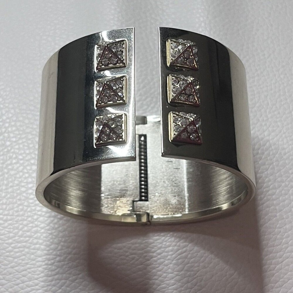 RHINESTONE ROMAN STUD EMBELLISHED METAL CUFF BRACELET BY VICTORIA'S SECRET